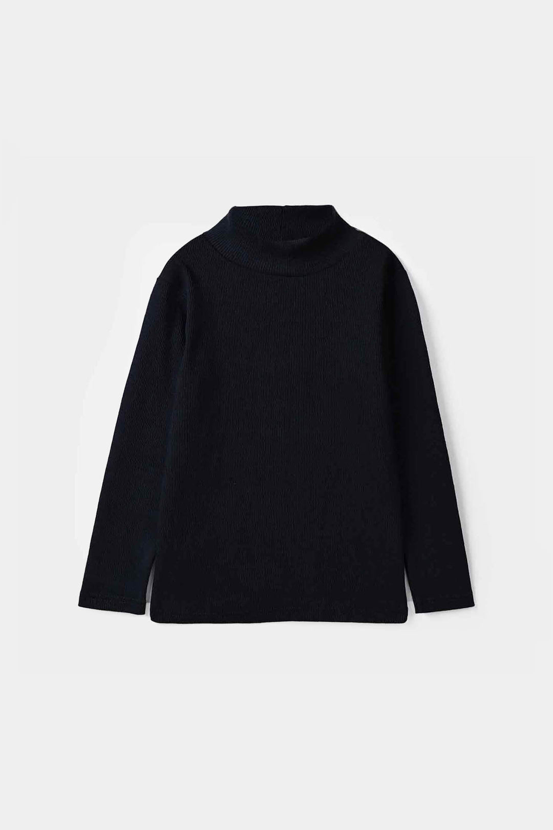 Boys 2x1 Rib Turtle Neck Navy