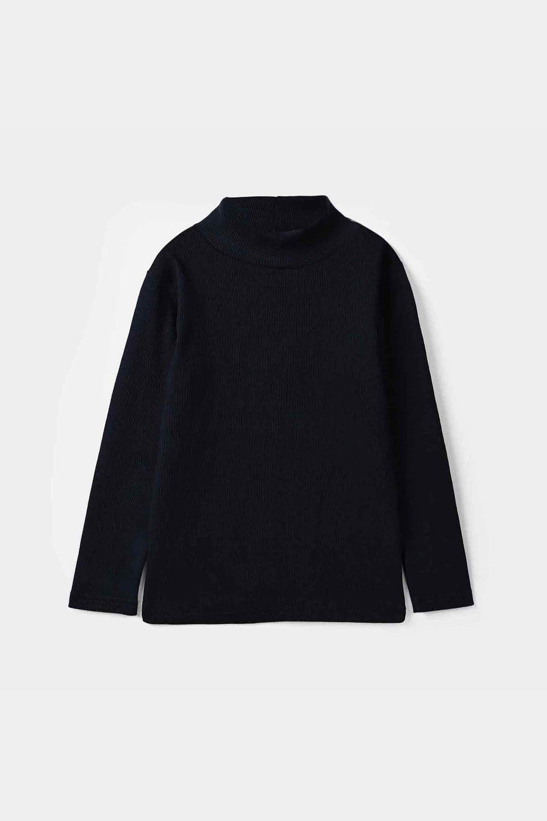 Boys 2x1 Rib Turtle Neck Navy