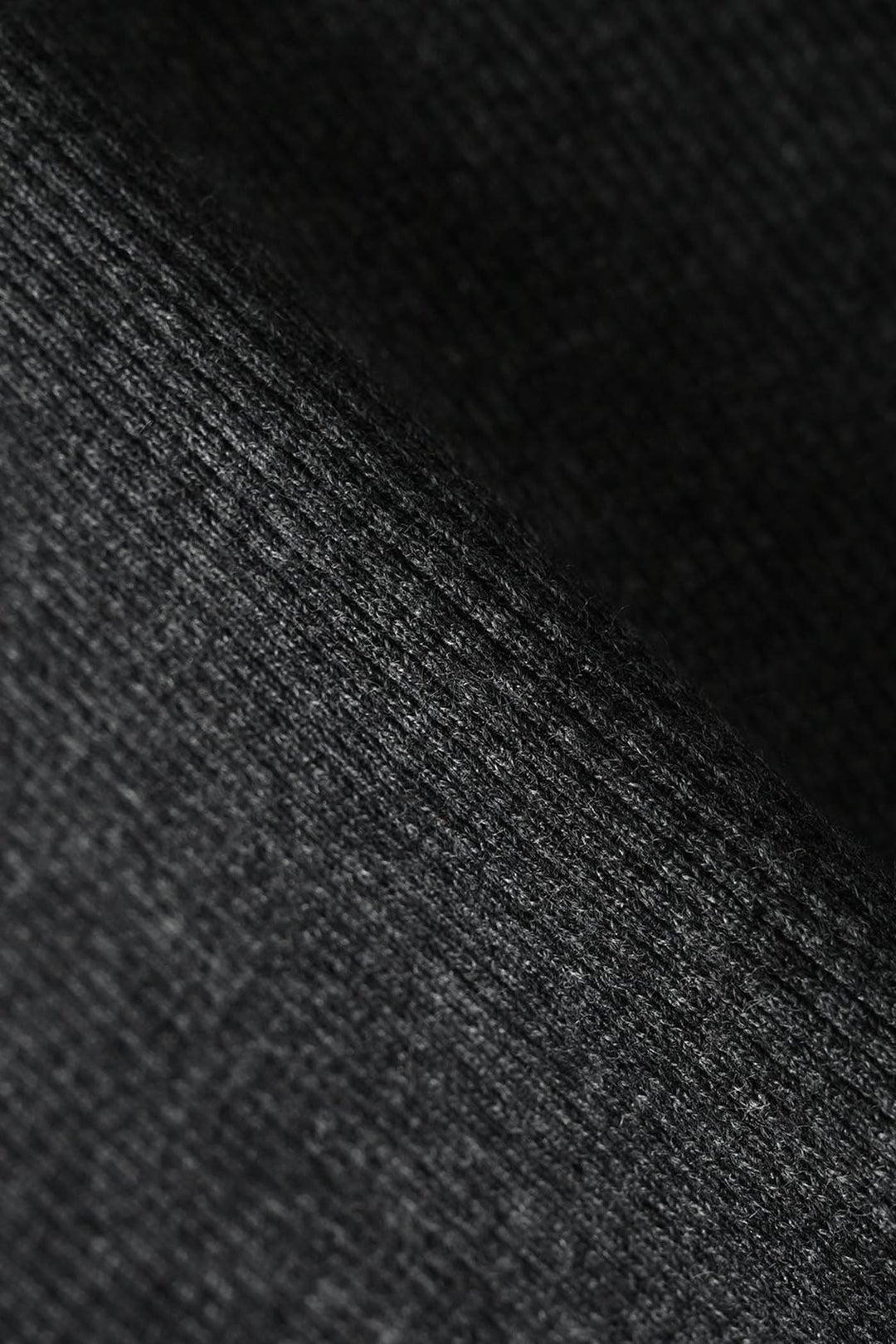 Boys 2x1 Rib Turtle Neck Charcoal