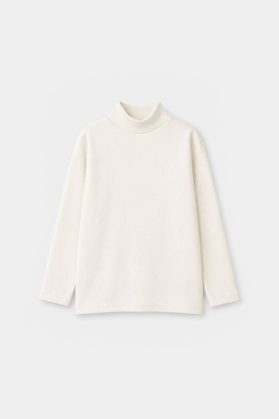 Boys 2x1 Rib Turtle Neck - Off White