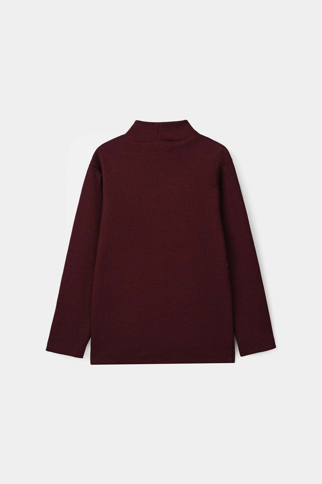 Boys 2x1 Rib Turtle Neck RED