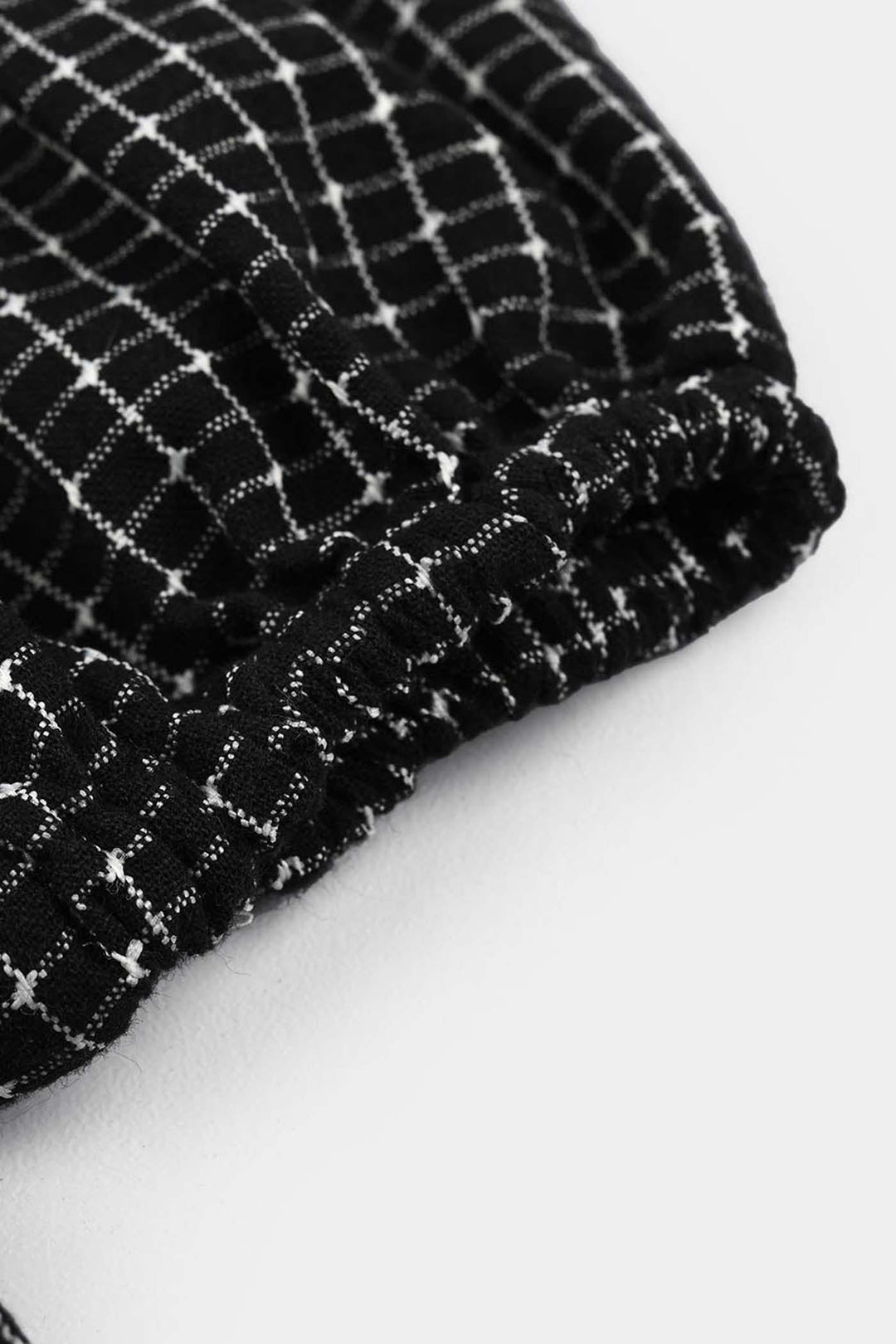 Infant Girls Poly Cotton Casual Top Checks-BLACK