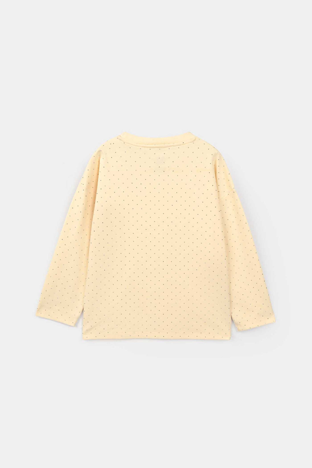 Girls Lycra Jersey T-Shirt Silver Studs - Yellow