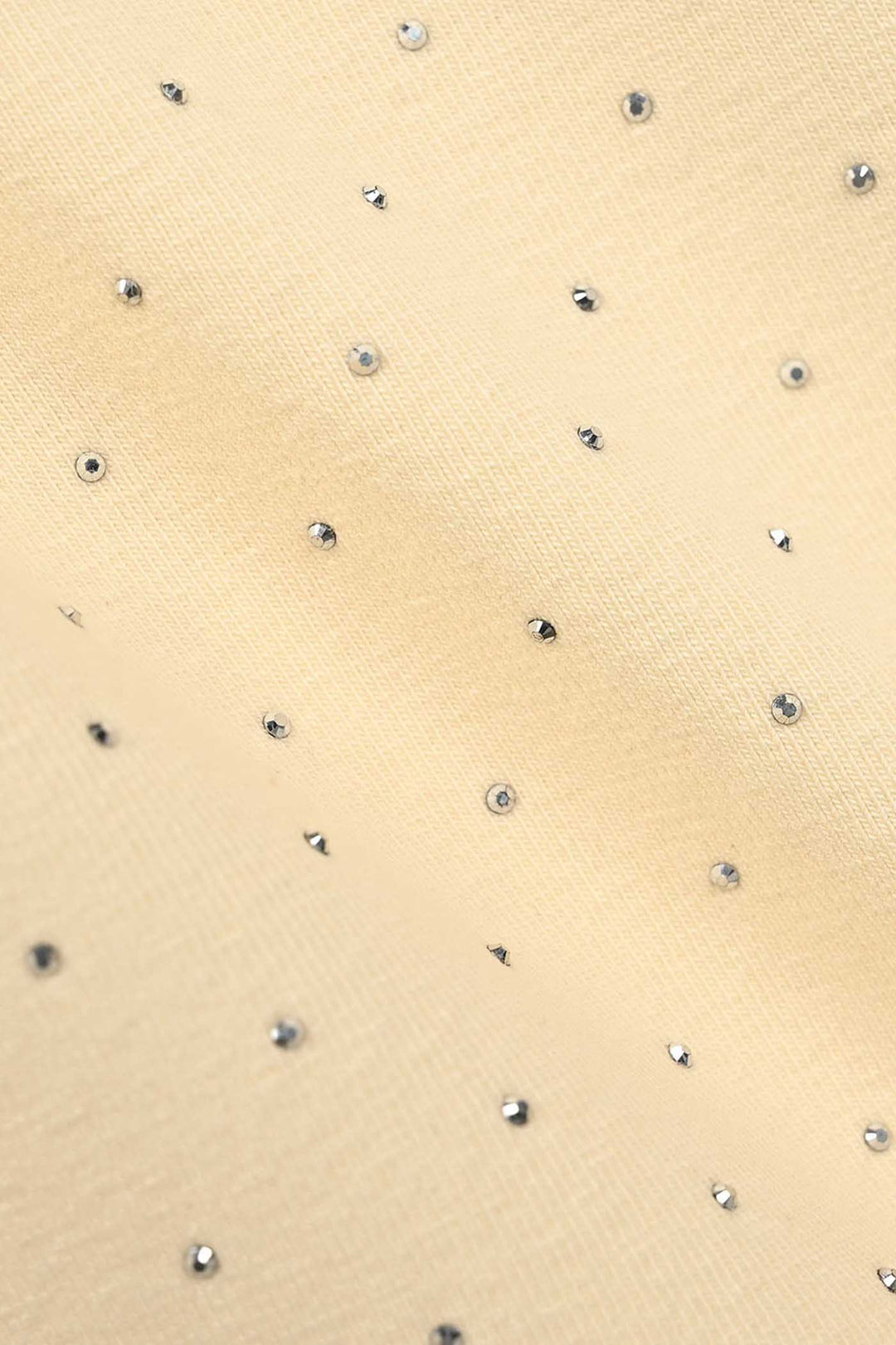 Girls Lycra Jersey T-Shirt Silver Studs - Yellow