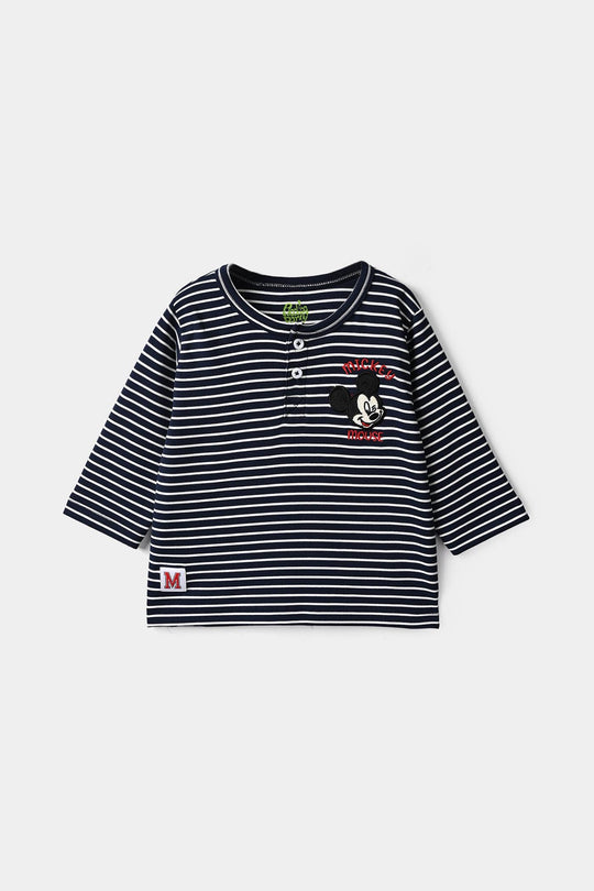 Infant Boys Yarn Dyed T-Shirt Character - Blue