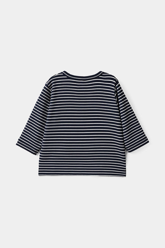 Infant Boys Yarn Dyed T-Shirt Character - Blue