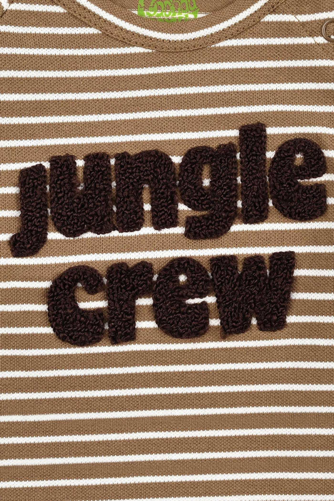 Infant Boys Yarn Dyed T-Shirt Jungle Crew - BROWN