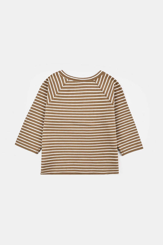 Infant Boys Yarn Dyed T-Shirt Jungle Crew - BROWN