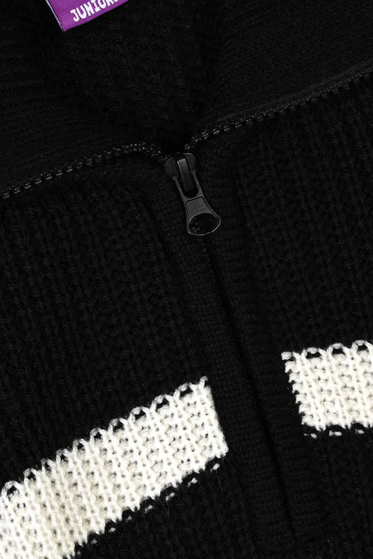 Boys Acrylic F/S Sweater Morocco-BLACK