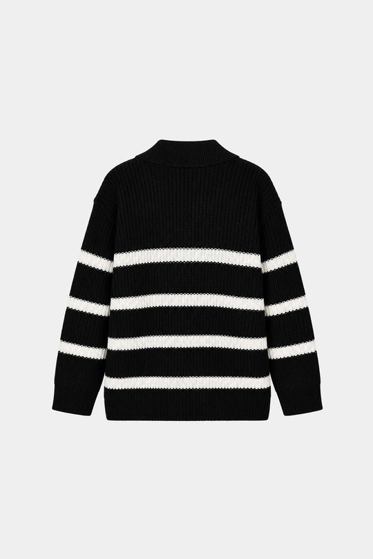 Boys Acrylic F/S Sweater Morocco-BLACK