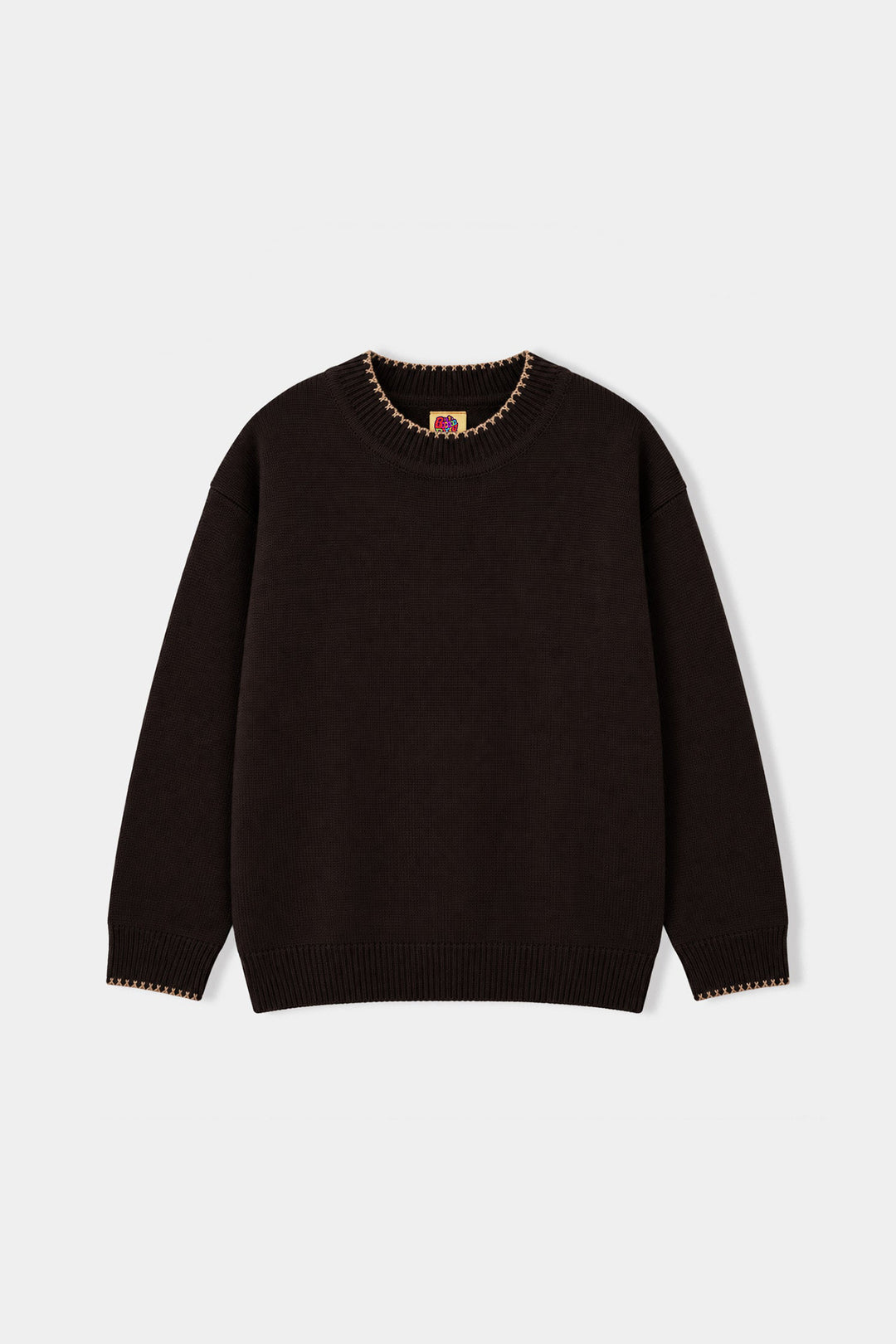 Boys Acrylic F/S Sweater Cross Edge
