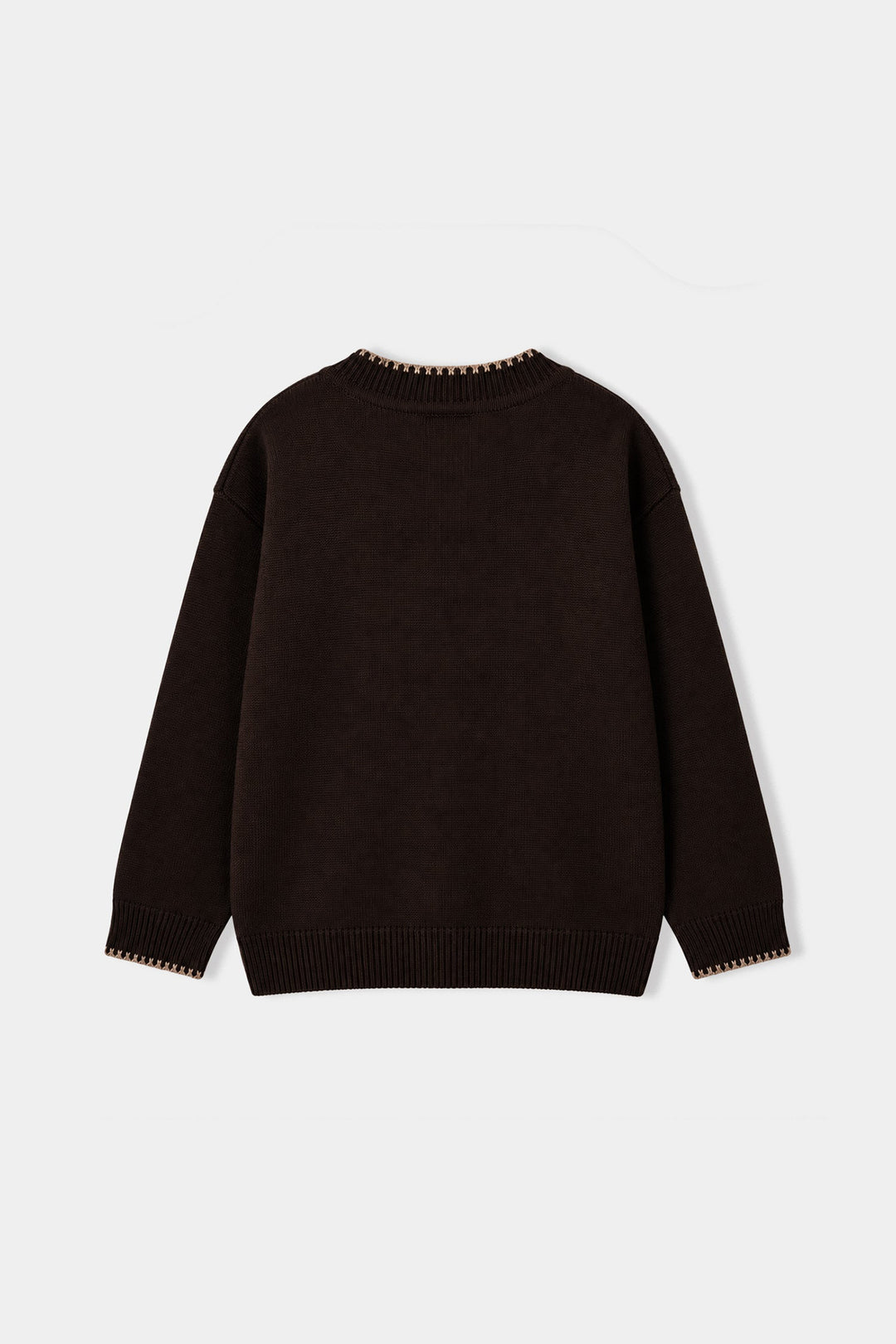 Boys Acrylic F/S Sweater Cross Edge