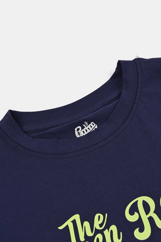 Girls Lycra T-Shirt Green Routine - BLUE