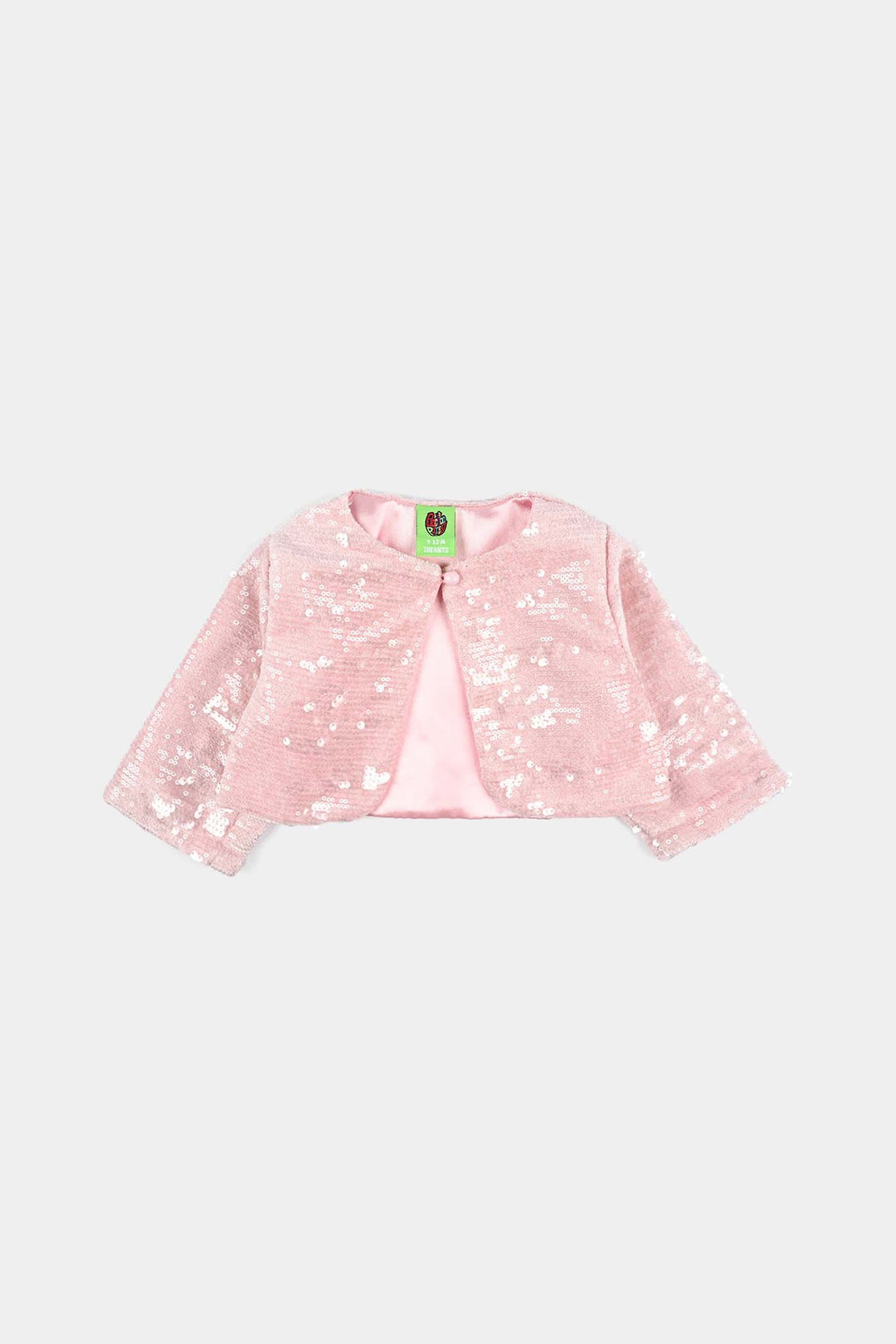 Infant Girls Velvet Bolero Party-Pink