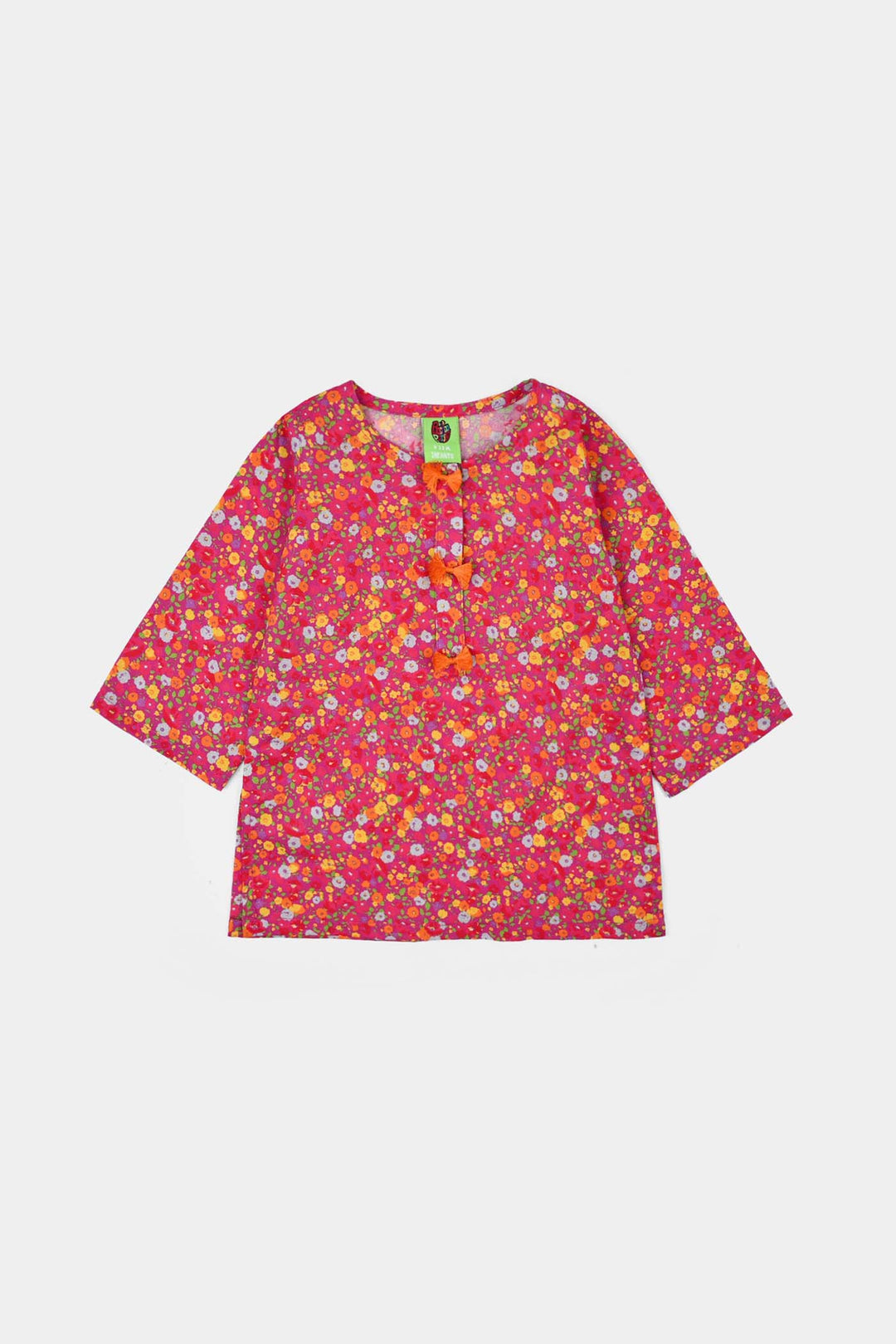 Infant Girls Cotton Printed 2Pcs Chintz-Pink