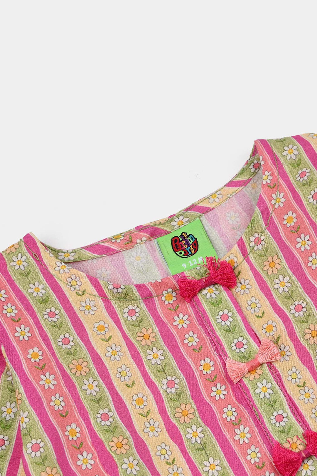 Infant Girls Cotton Printed 2Pcs Floral- Multi