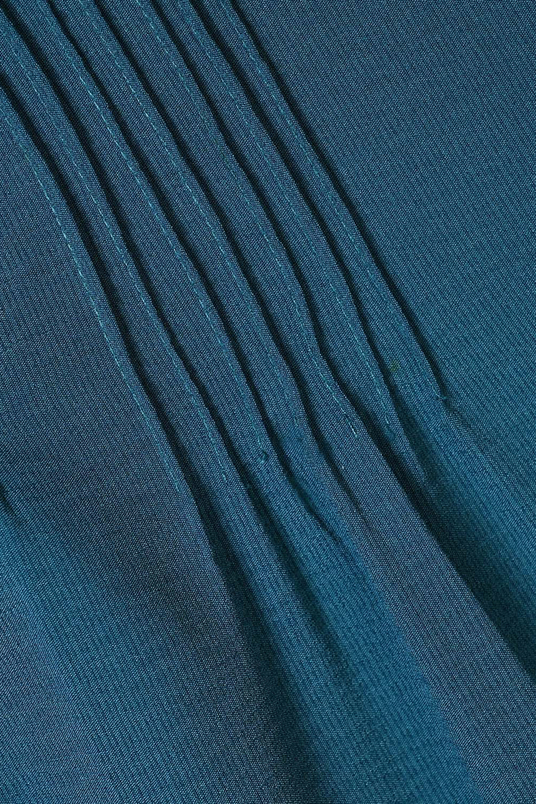 Girls Polyester Emb Top Cross Stitch- Teal