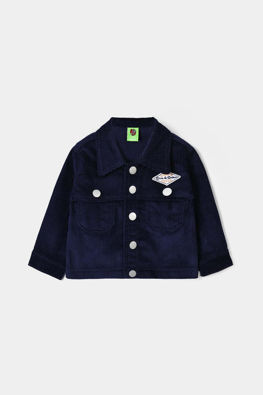 Infant Boys Corduroy Jacket DINO’S PIZZA-BLUE