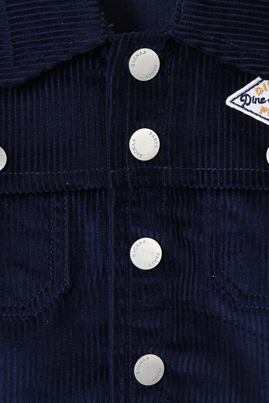 Infant Boys Corduroy Jacket DINO’S PIZZA-BLUE