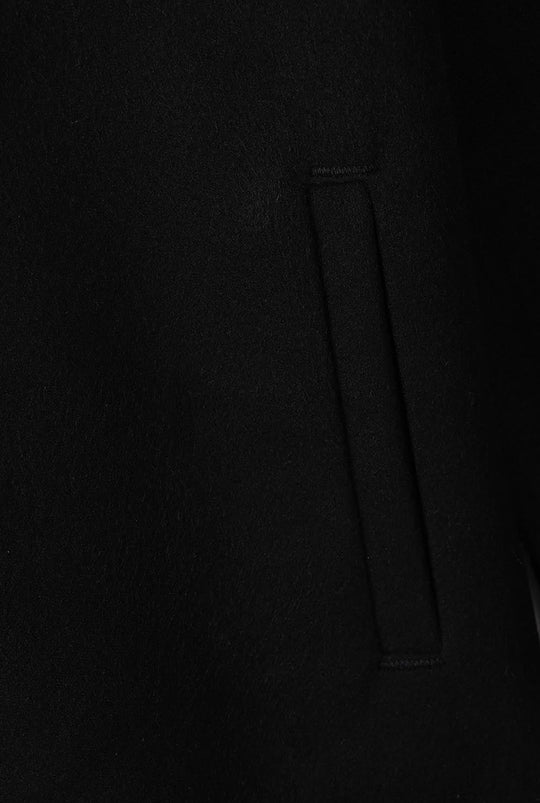 Girls Wool Trench Coat-Black