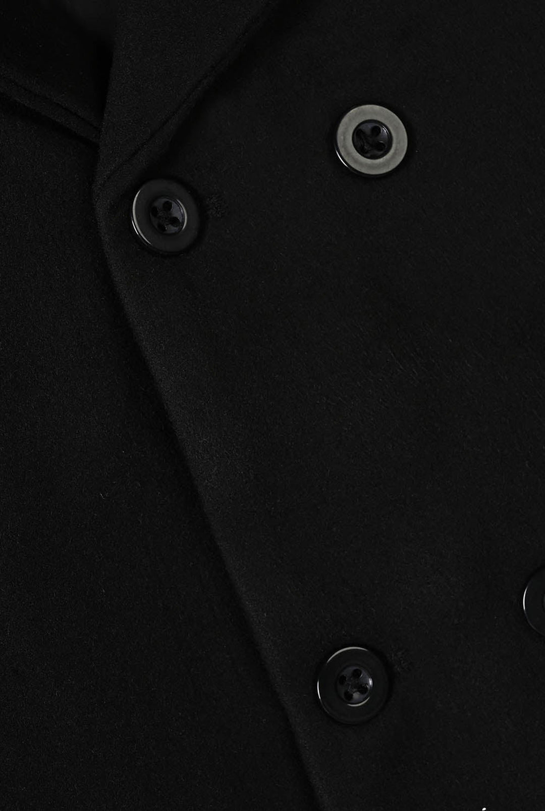 Girls Wool Trench Coat-Black