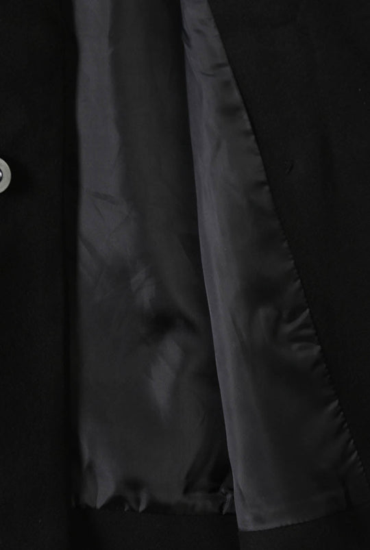 Girls Wool Trench Coat-Black