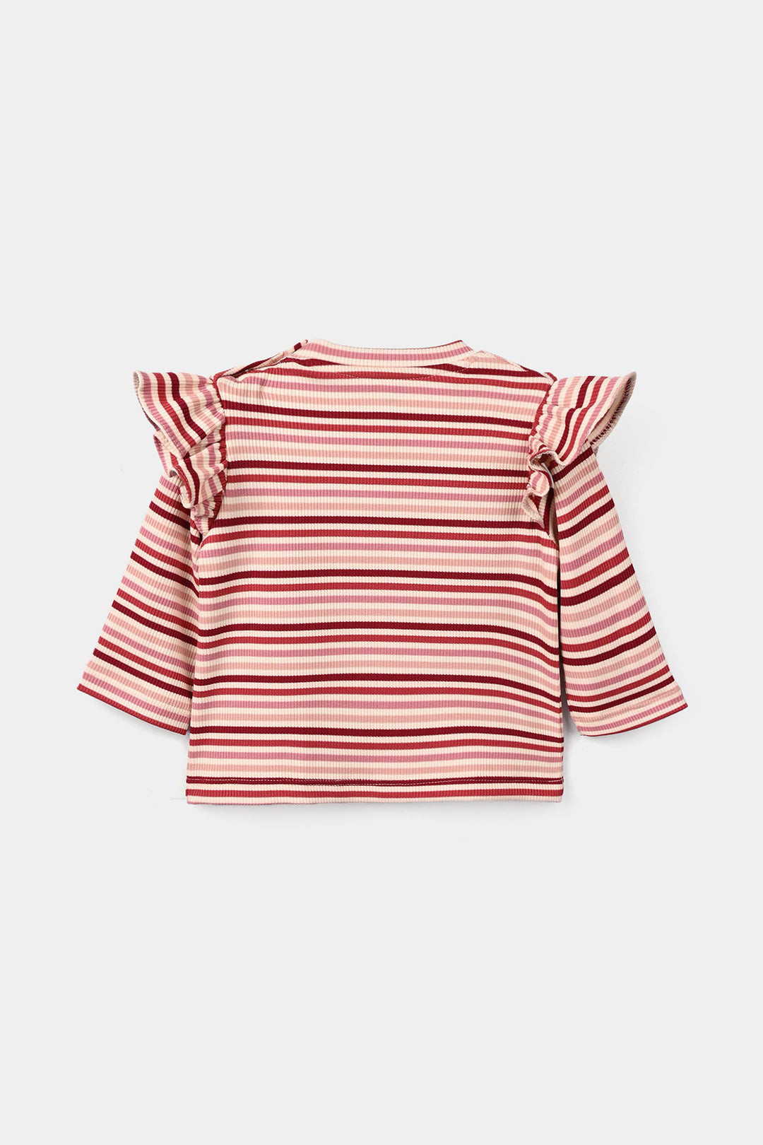 Infant Girls 2x1 Rib T-Shirt Strawberry - White