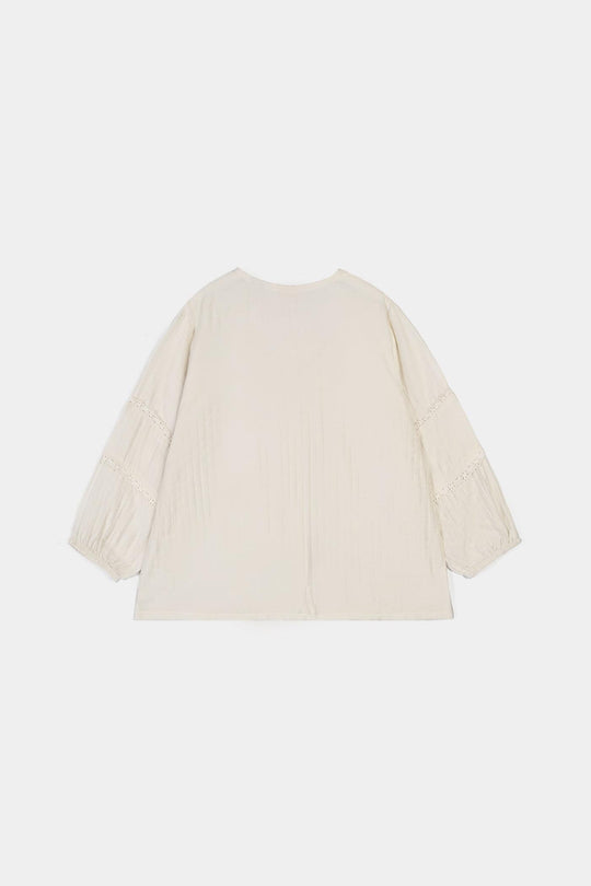 Girls Seersucker Co-Ord Set Caramel-Off White