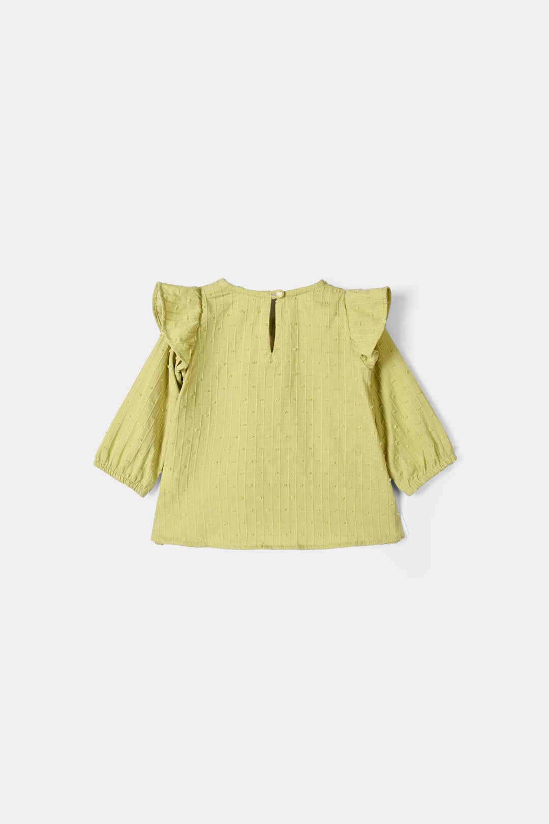Infant Girls Cotton Emb Top Little Lark- Lime