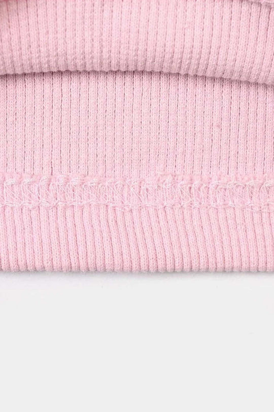 Girls 2x1 Rib Turtle Neck-Pink