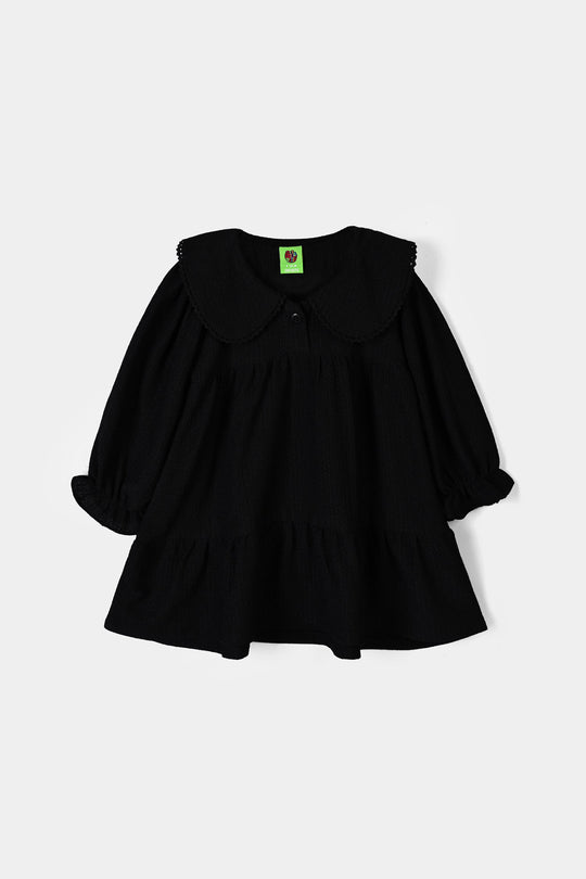 Infant Girls Poly Crinkle Casual Frock Ditsy