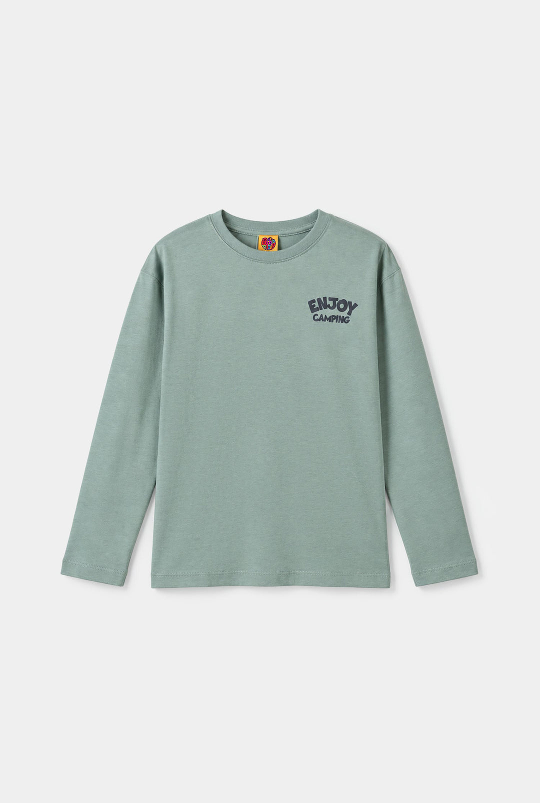 Boys Cotton Jersey T-Shirt Enjoy Camping-Green