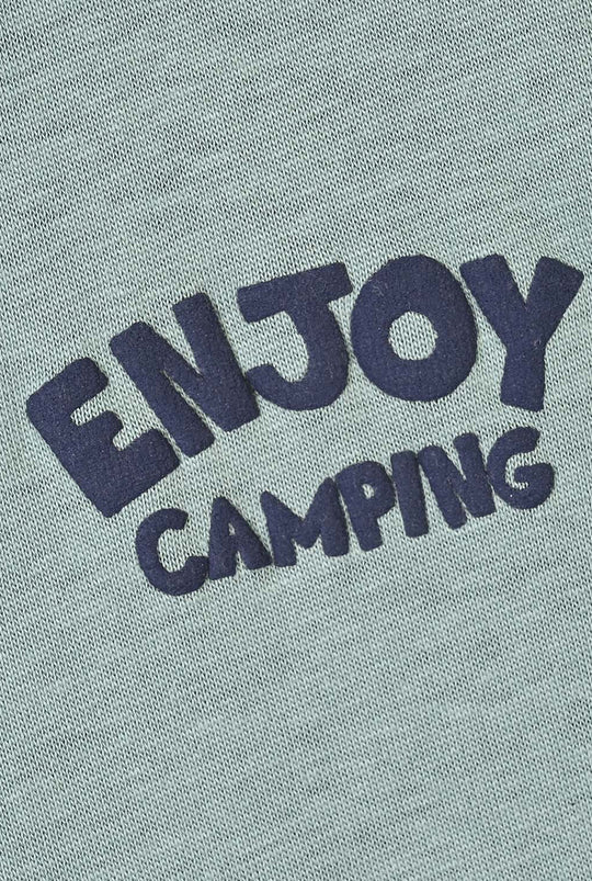 Boys Cotton Jersey T-Shirt Enjoy Camping-Green
