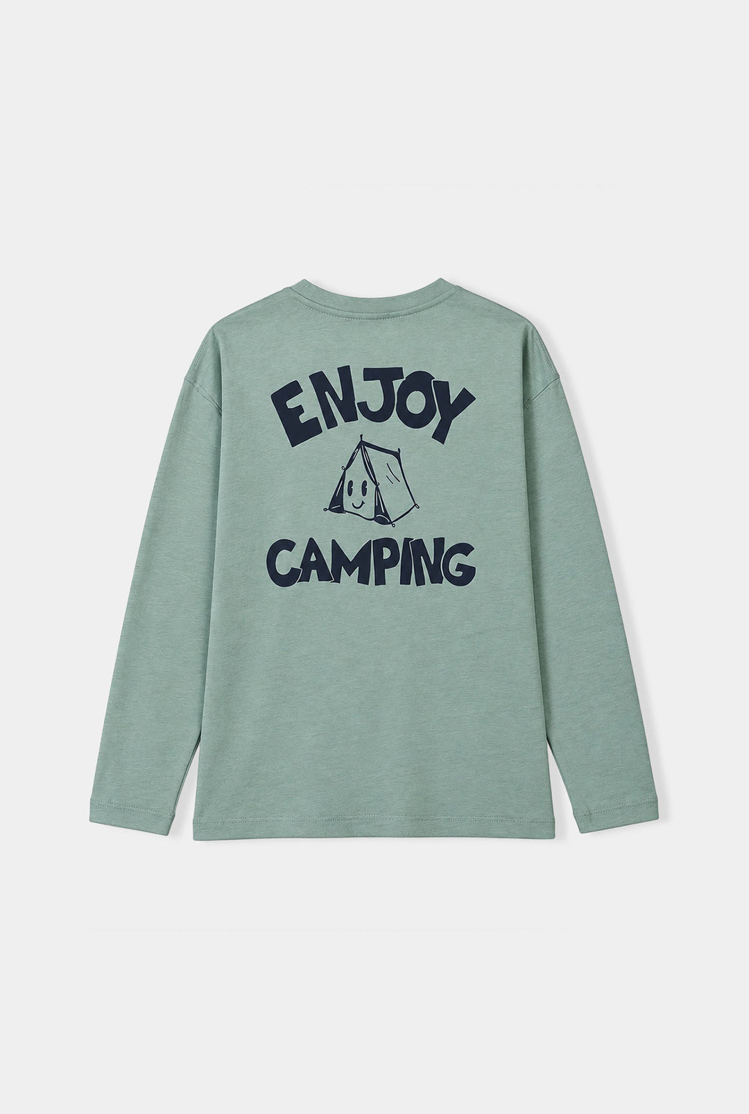 Boys Cotton Jersey T-Shirt Enjoy Camping-Green