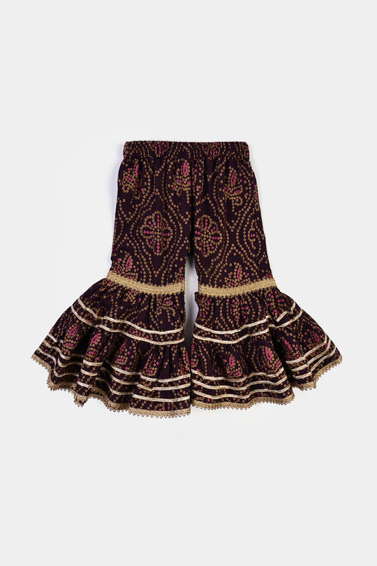 Girls Chikankari 2Pcs Rani-Purple