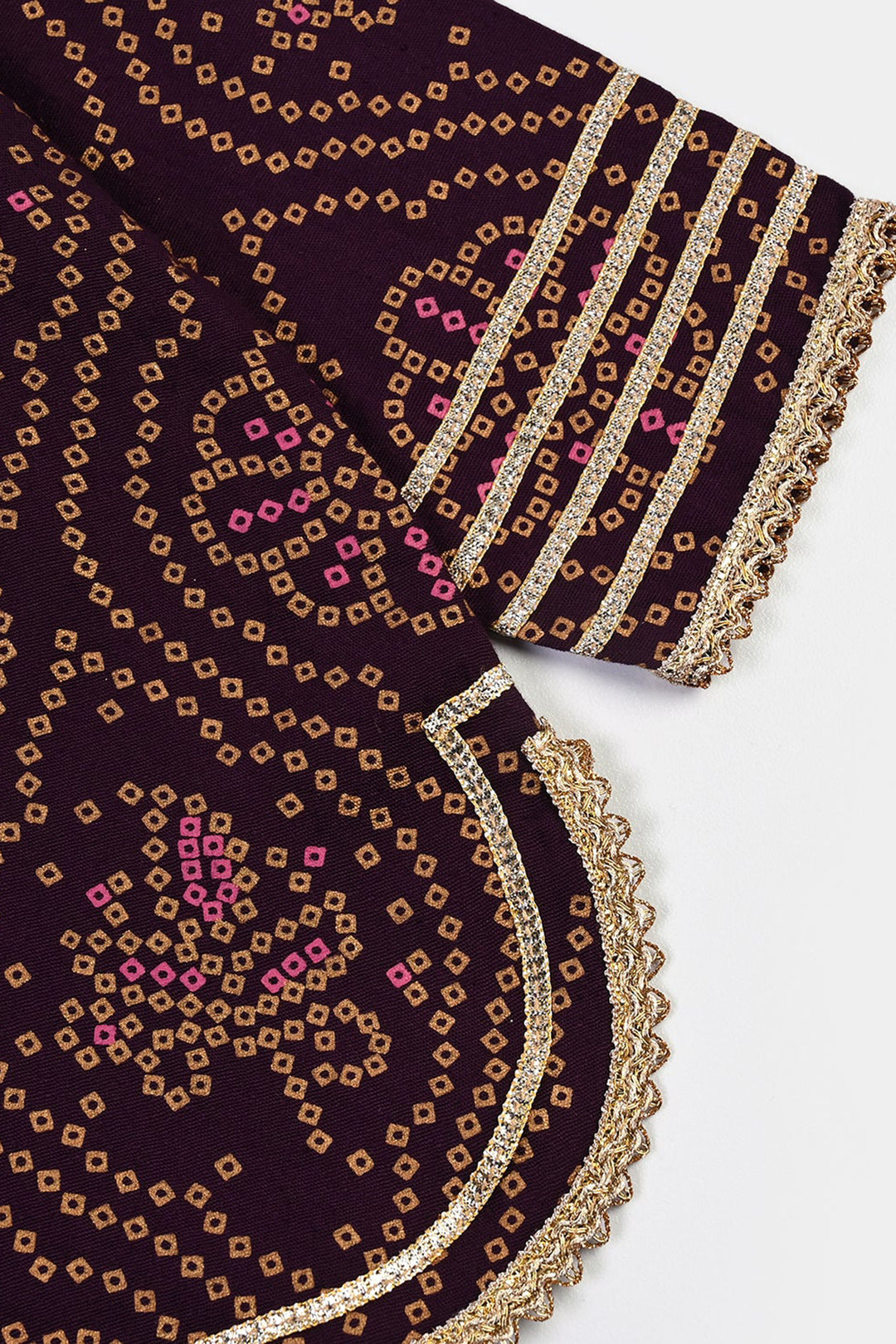 Infant Girls Chikankari 2Pcs Rani-Purple
