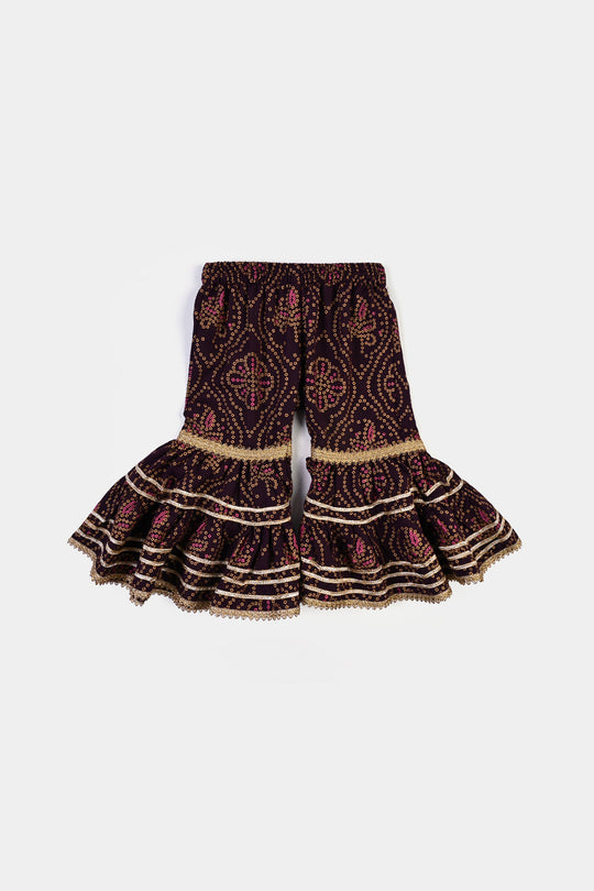 Infant Girls Chikankari 2Pcs Rani-Purple