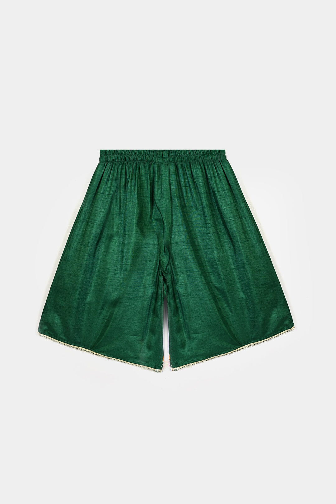 Infant Girls Raw Silk 3Pcs Maha Rani-Green