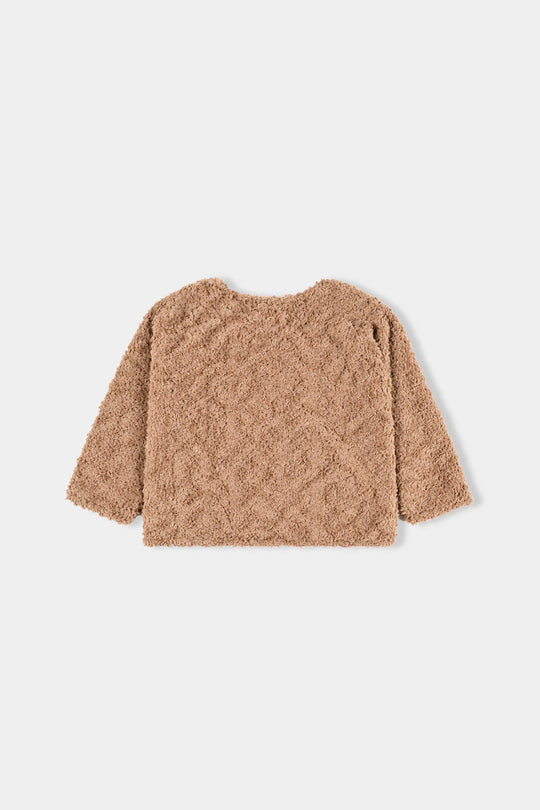 Girls Fur Jacket - Brown