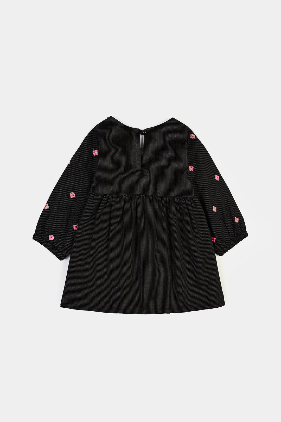 Infant Girls Cotton Emb 2Pcs Desi Style-BLACK