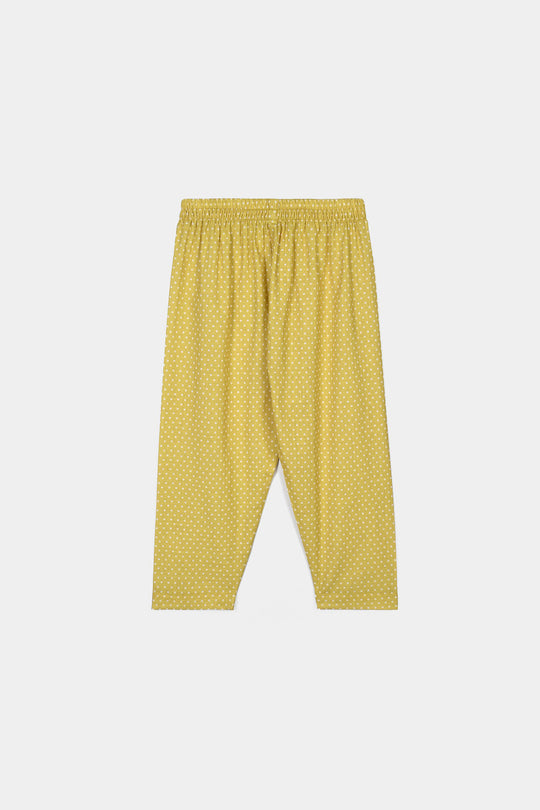 Girls Cotton Slub 2Pcs Tropical-Yellow