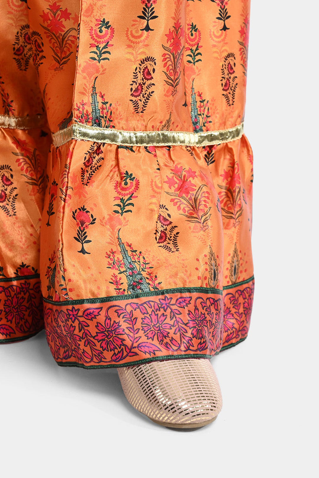 Girls Raw Silk 3PCs Suit Noor-e-DIL -Hot Pink