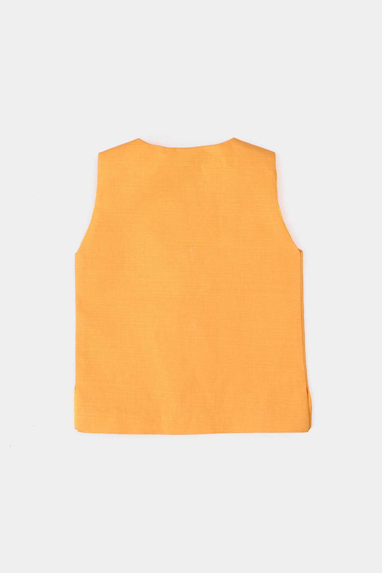 Infant Boys Cotton Slub 3 Piece Suit -Reddish