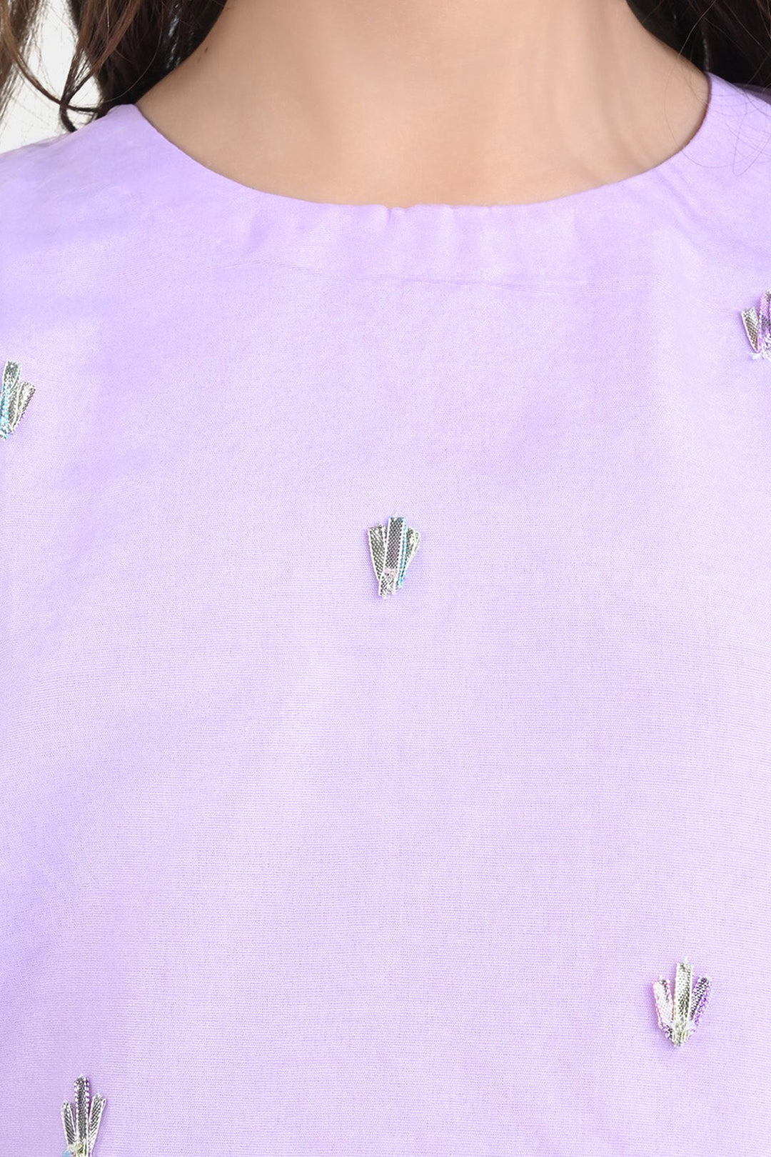 Girls Raw Silk 3PCs Suit Gotta Work - Lilac