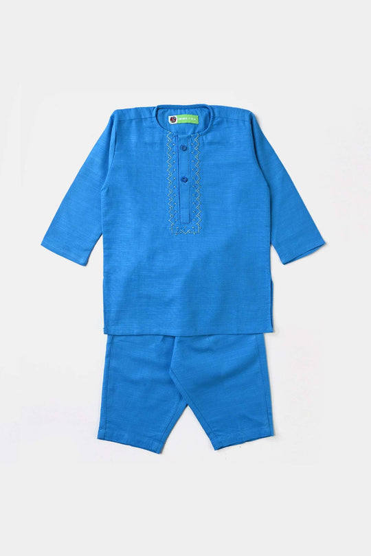 Infant Boys Cotton Slub 2PC Suit (Funky Dots)-Turkish