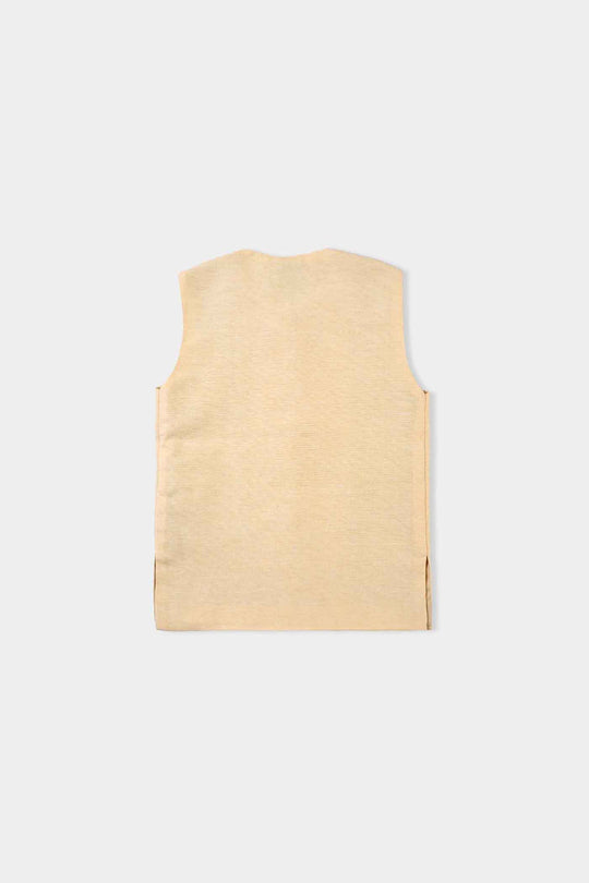 Infant Boys Oxford Waistcoat (Airplane)-L/Yellow